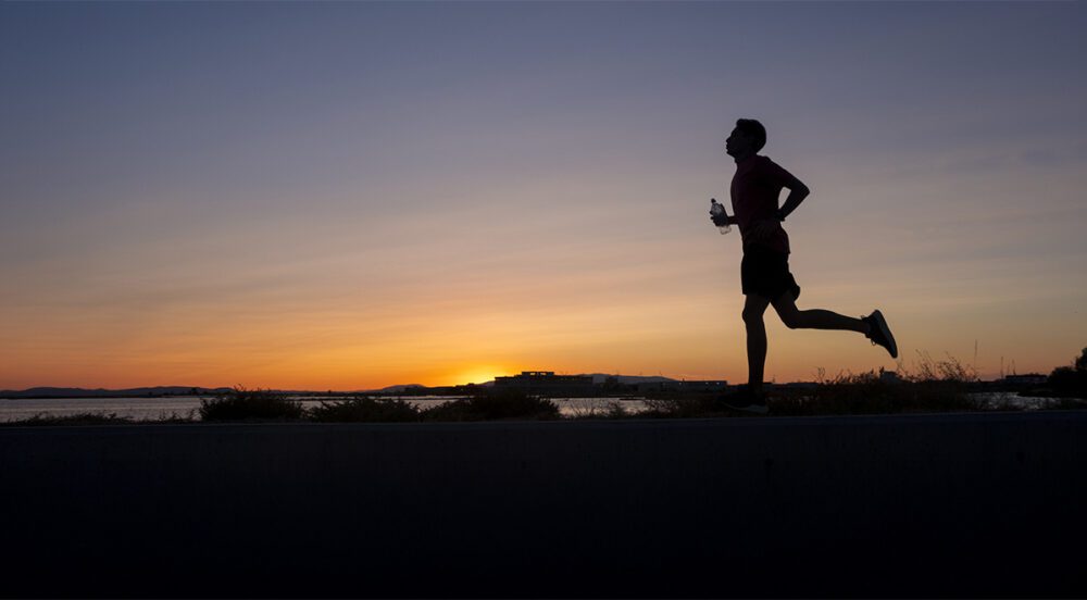 running a marathon